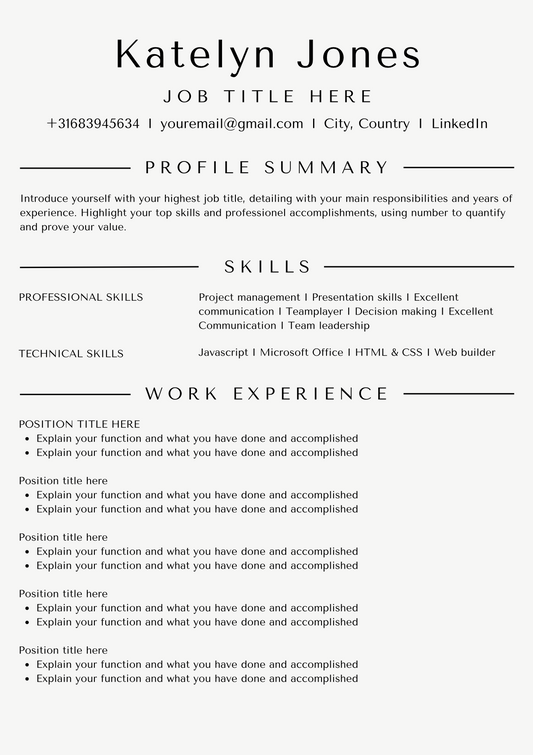CV Simple but best